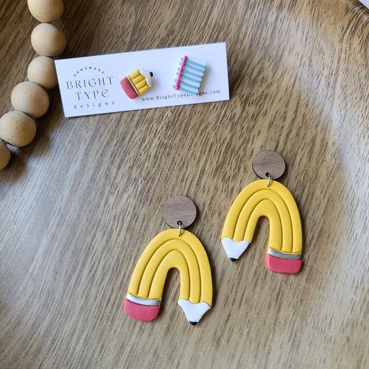 Pencil & Paper stud duo