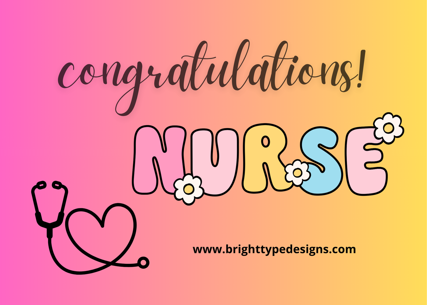 Gift Card for Nurse- Congratulations