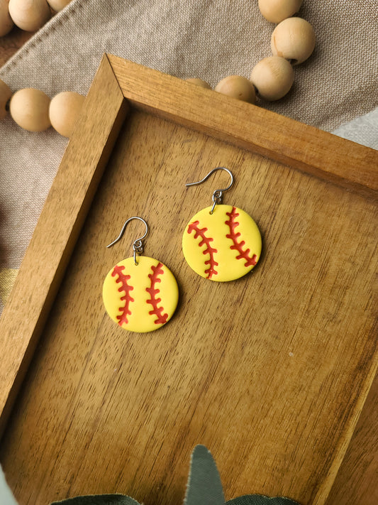 Softball Earrings