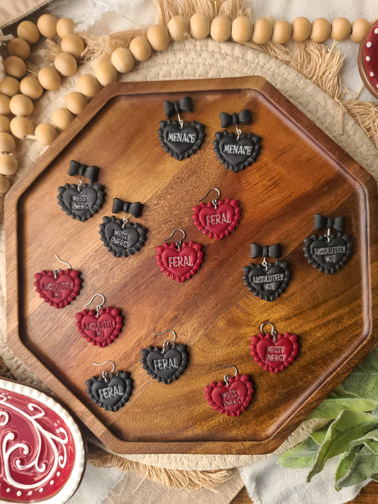 MENACE (Red or Black) Spicy Valentine's Hearts