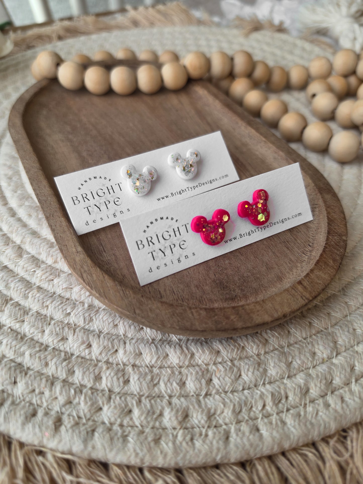 Holo Mickey Studs