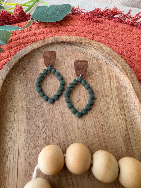 Deep Green Bubble Dangles