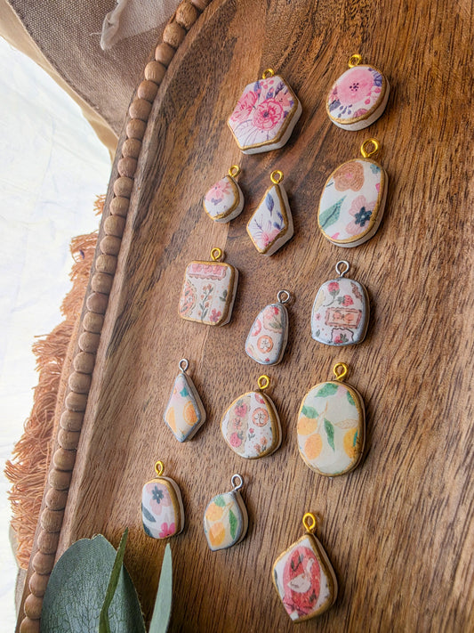 Charm Bar Charms - Floral Collage