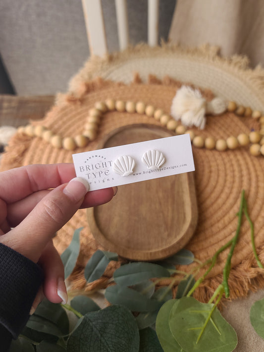 Seashell studs