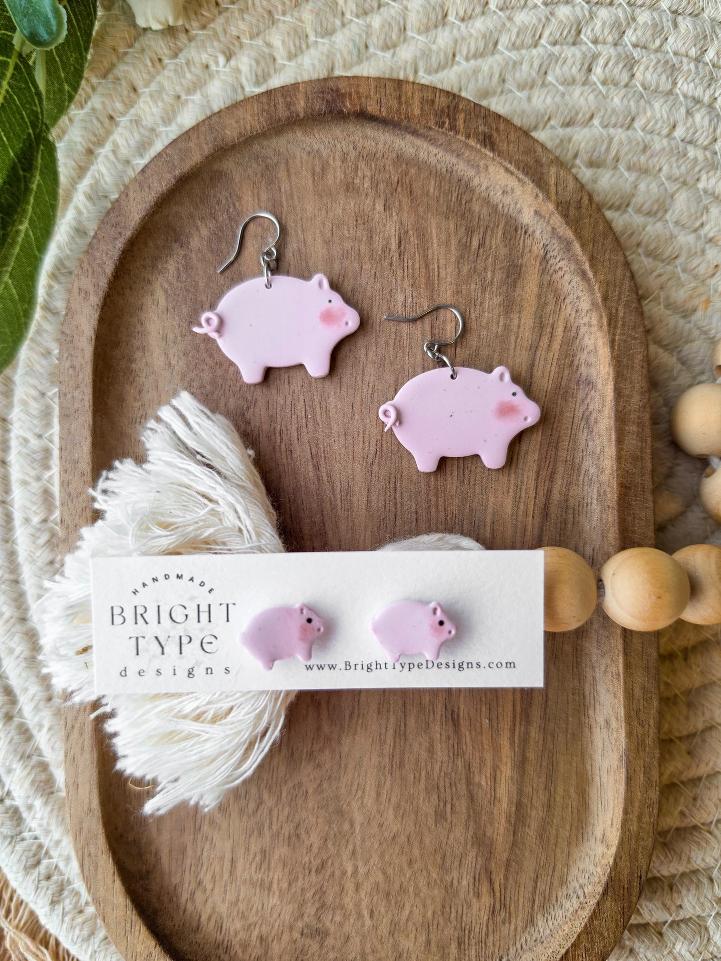 Pig earrings