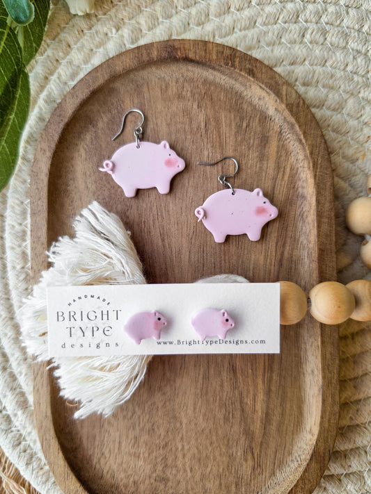 Pig earrings