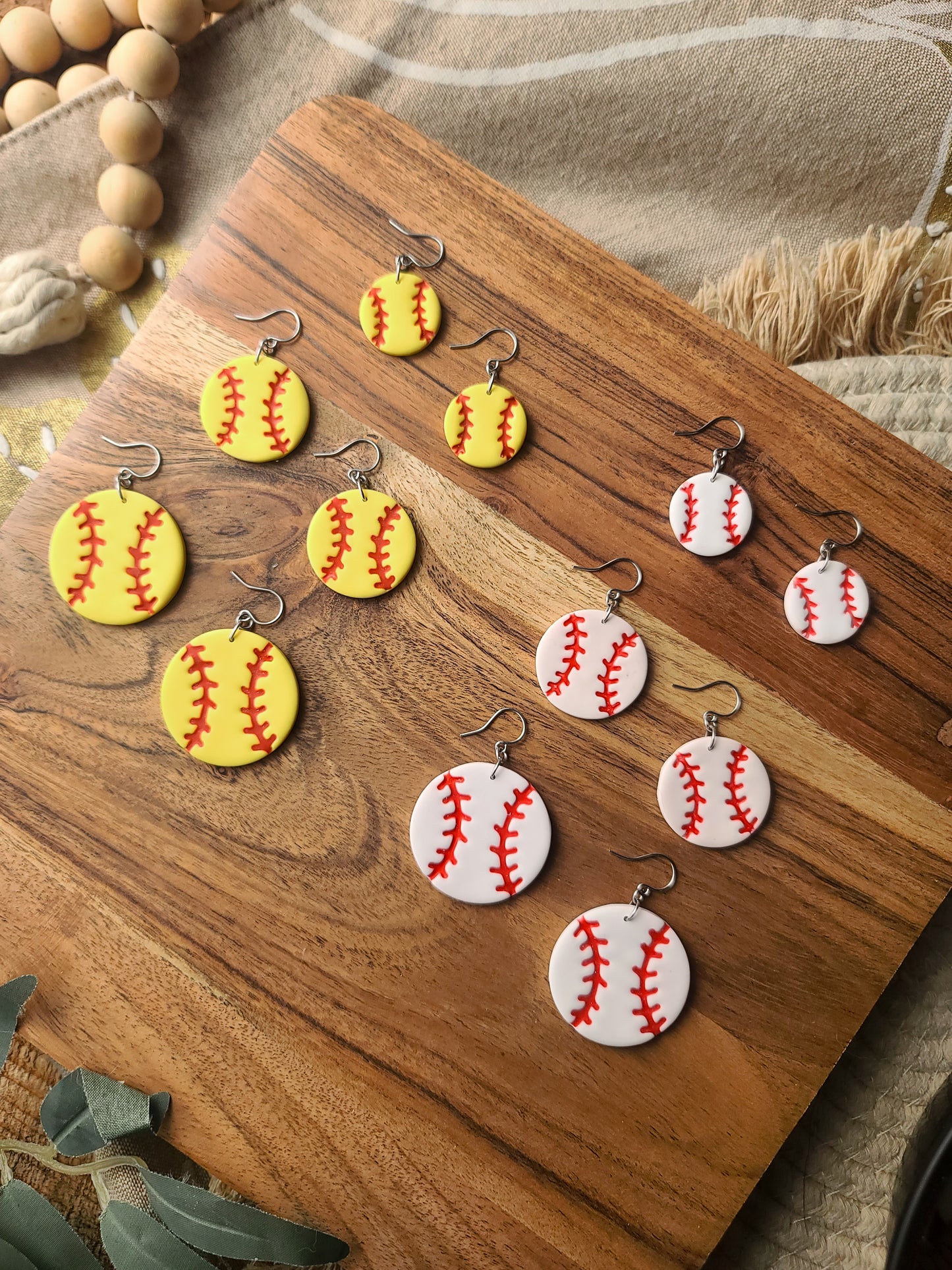 Baseball Earrings