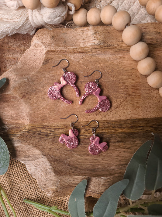 Rose Gold Glitter Minnie Ears