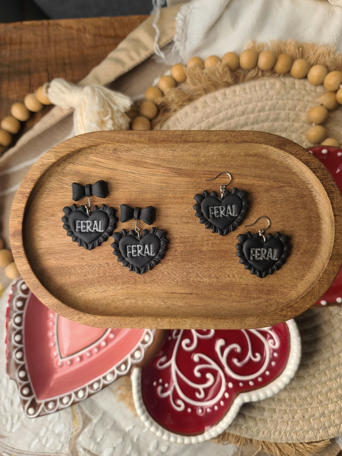 FERAL (Red or Black) Spicy Valentine's Hearts