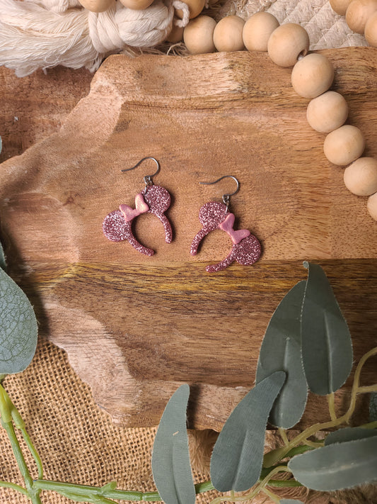 Rose Gold Glitter Minnie Ears